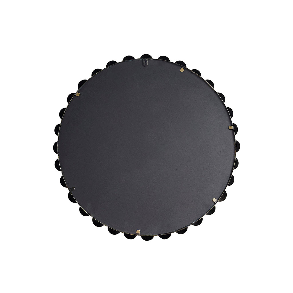 Beaded Round Wall Mirror 27"D