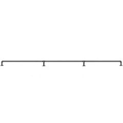 Pipe Stair Handrail, 10FT Staircase Handrail, 440LBS Load Capacity Carbon Steel Pipe Handrail, Industrial Pipe Handrail with Wall Mount Support, Round Corner Wall Handrailing for Indoor, Outdoor