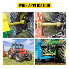 PTO Shaft, 1-3/8" PTO Drive Shaft, 6 Spline Both Ends PTO Driveline Shaft, Series 4 Tractor PTO Shaft, 31.5"-41" Brush Hog PTO Shaft, Yellow PTO Shaft w/Slip Clutch for Bush Hog/Finish Mower