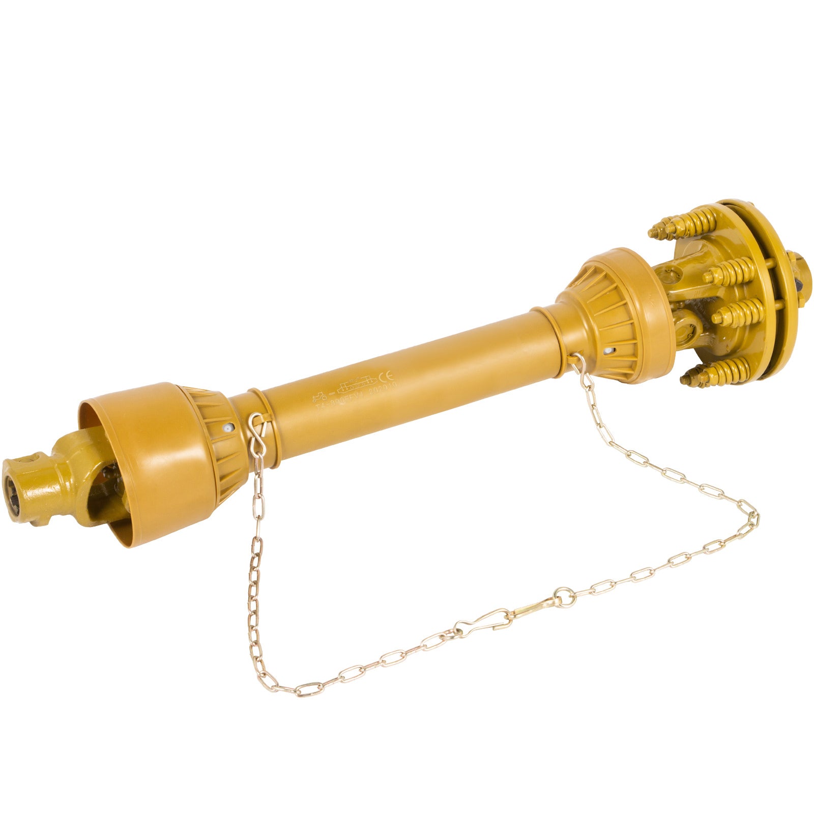 PTO Shaft, 1-3/8" PTO Drive Shaft, 6 Spline Both Ends PTO Driveline Shaft, Series 4 Tractor PTO Shaft, 31.5"-41" Brush Hog PTO Shaft, Yellow PTO Shaft w/Slip Clutch for Bush Hog/Finish Mower