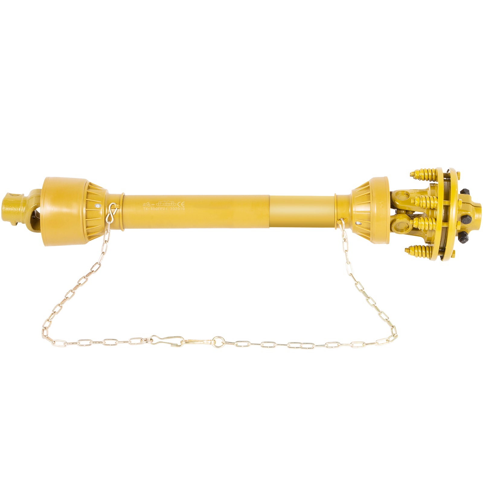 PTO Shaft, 1-3/8" PTO Drive Shaft, 6 Spline Both Ends PTO Driveline Shaft, Series 4 Tractor PTO Shaft, 31.5"-41" Brush Hog PTO Shaft, Yellow PTO Shaft w/Slip Clutch for Bush Hog/Finish Mower
