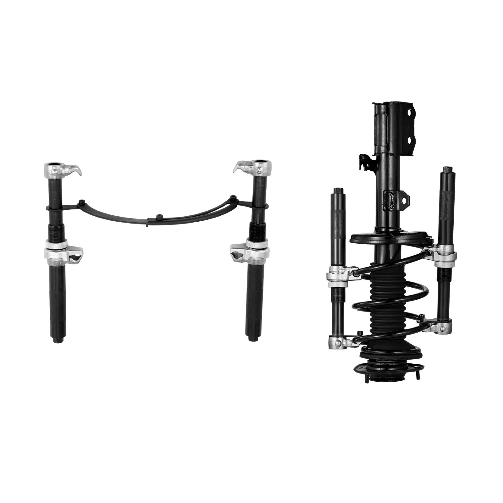 Coil Spring Compressor Tool, 2 pcs Heavy Duty Macpherson Strut Spring Compressor Set, 2646 lbs Strut Spring Compressor with Safety Bracket and Carrying Case, for Car Truck ATV UTV