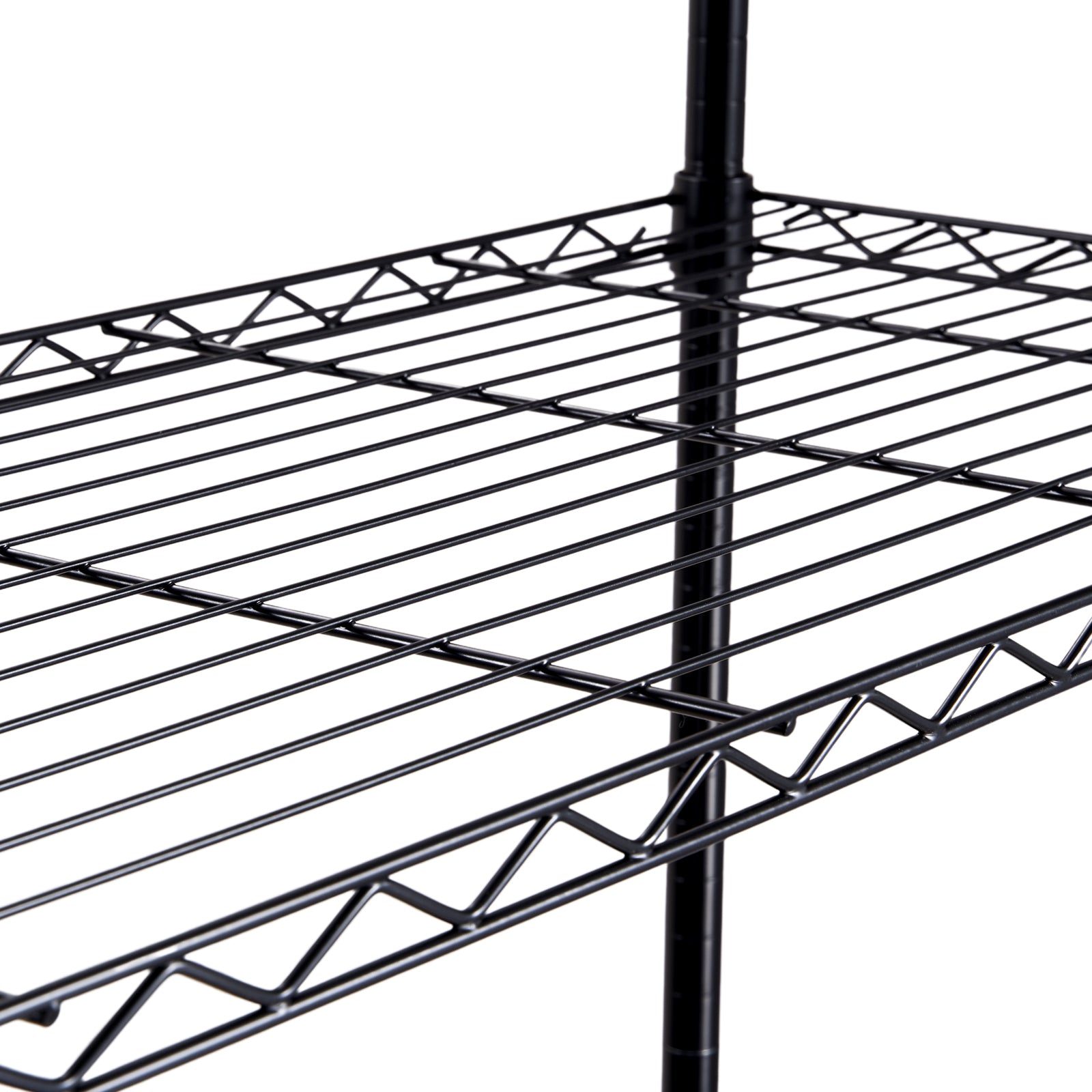 Storage Shelving Unit with Wheels, 4-Tier Adjustable, 700 lbs Capacity, Heavy Duty Garage Shelves Metal Organizer Wire Rack, Black, 47.2" L x 17.7" W x 74" H for Kitchen Pantry Basement Bathroom