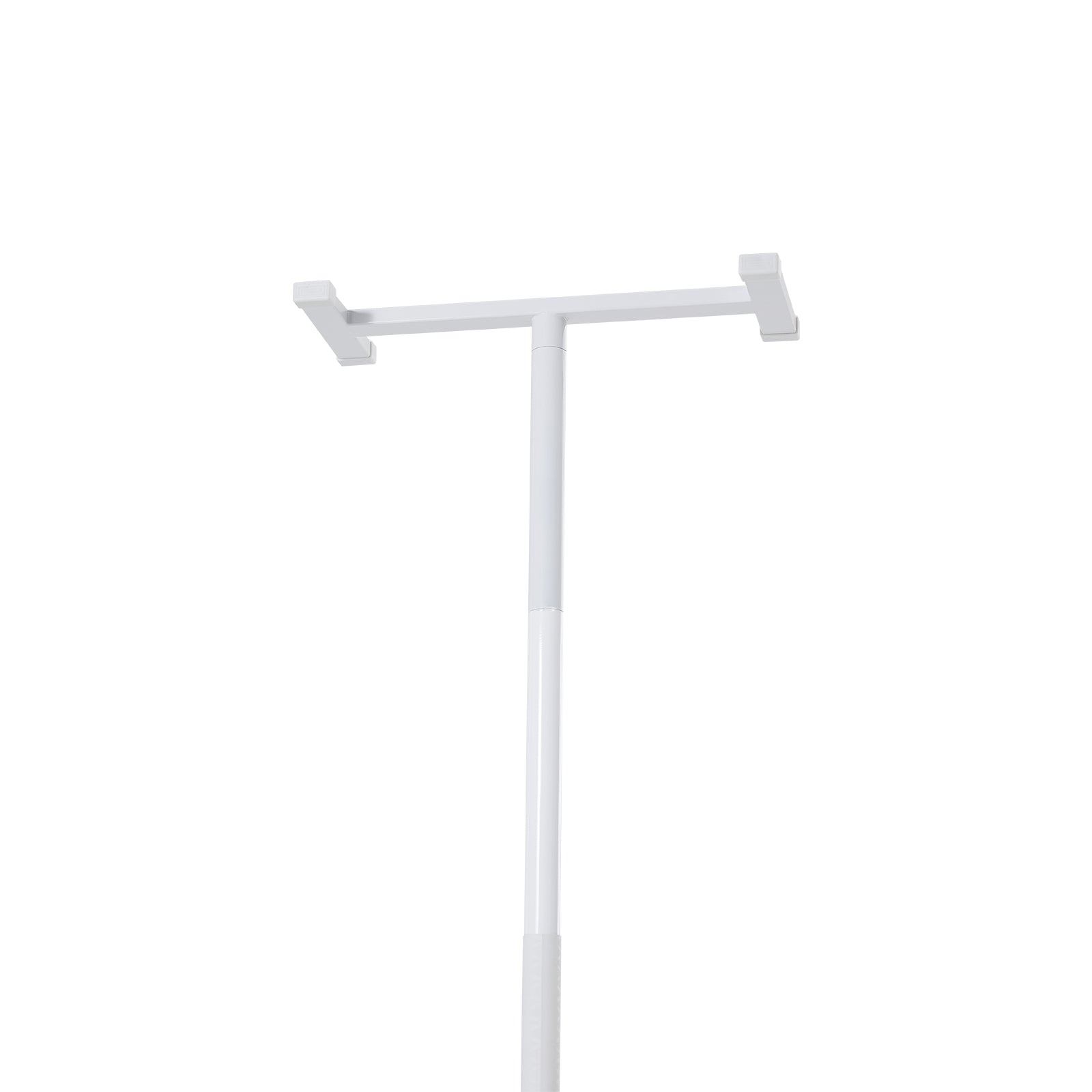 Floor-to-Ceiling Transfer Pole, Tension Mounted Bathroom Grab Bar with Anti-Slip Curve Handle, 300 Lbs Capacity Security Pole for Elderly, Ideal Senior Safety Pole for 7-10 Ft Ceilings, White