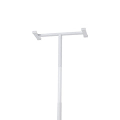 Floor-to-Ceiling Transfer Pole, Tension Mounted Bathroom Grab Bar with Anti-Slip Curve Handle, 300 Lbs Capacity Security Pole for Elderly, Ideal Senior Safety Pole for 7-10 Ft Ceilings, White
