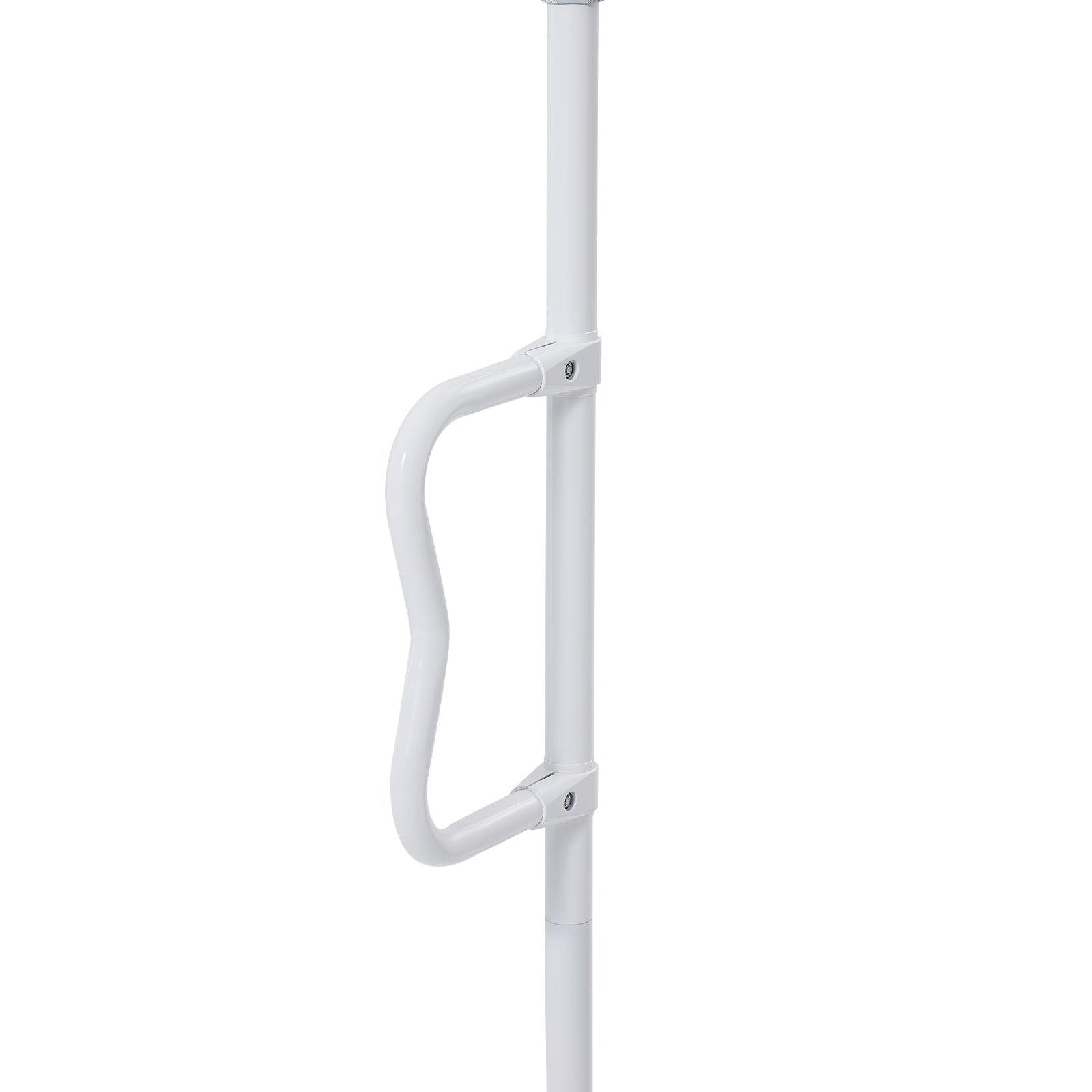 Floor-to-Ceiling Transfer Pole, Tension Mounted Bathroom Grab Bar with Anti-Slip Curve Handle, 300 Lbs Capacity Security Pole for Elderly, Ideal Senior Safety Pole for 7-10 Ft Ceilings, White