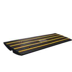 Rubber Curb Ramp for Driveway 1 Pack, 15T Heavy Duty Sidewalk Curb Ramp, 2.6" Rise Height Cable Cover Curbside Bridge Ramp for Garage for Low Cars, Wheelchairs