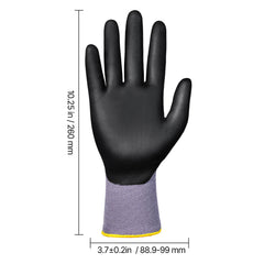 Work Gloves 12-Pair Touch Screen Nitrile-Coated Garden Construction Gloves