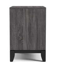 Two Tone Design 1pc Nightstand Two Drawers Wooden Legs Gray Finish Bedroom Furniture