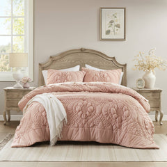3-Piece Full/Queen Comforter Set,Pink