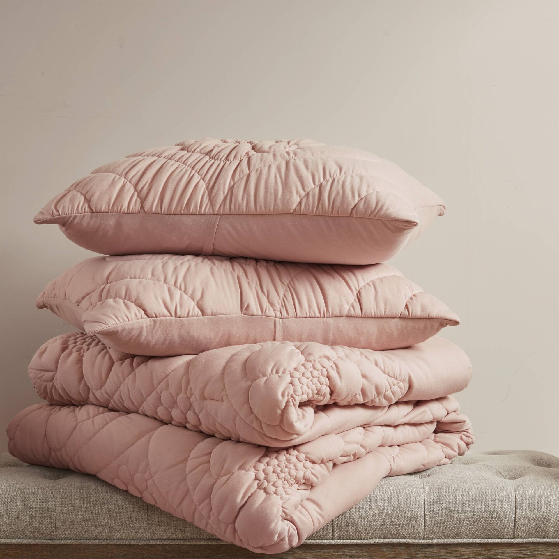 3-Piece Full/Queen Comforter Set,Pink