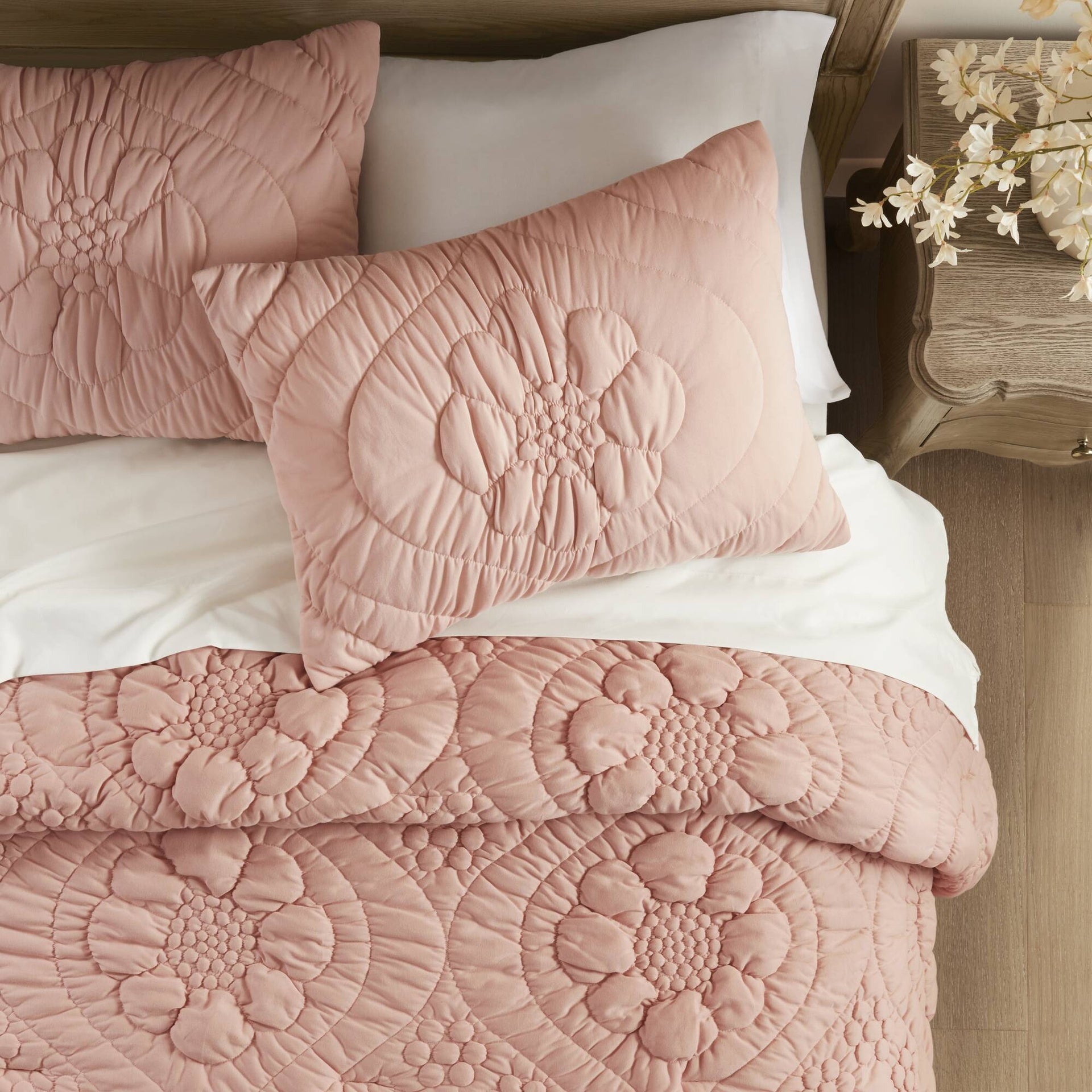 3-Piece Full/Queen Comforter Set,Pink