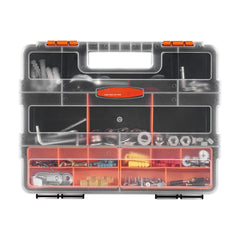 3-Pack Small Parts Organizer, 21 Compartments Tools Organizer Box with Removable Dividers, High-Quality PP Hardware Storage Box with Safety Latch & Portable Handle for Nuts, Bolts, Screws, Nails