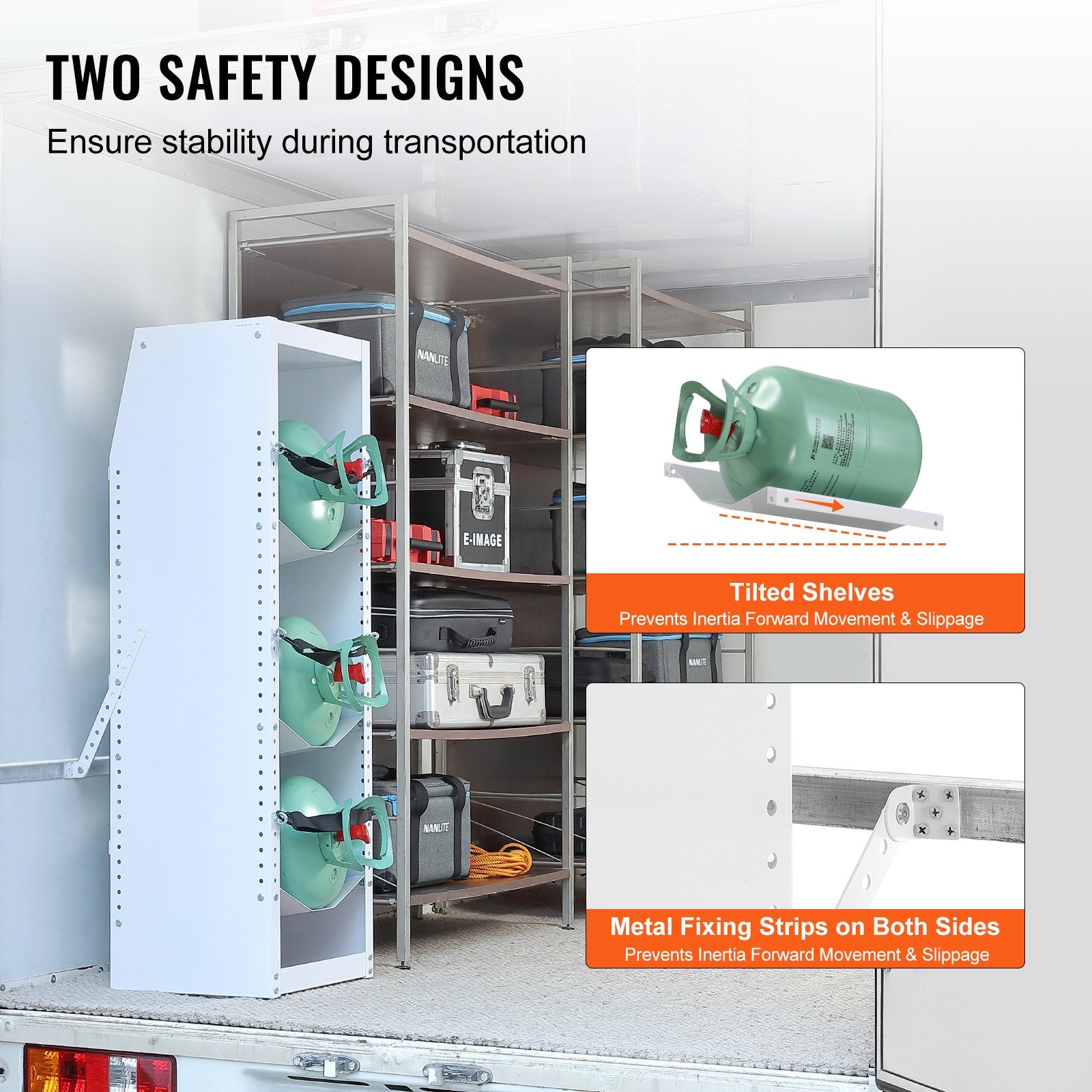 Refrigerant Tank Rack, with 3 x 30-50lb Bottle Tanks, Cylinder Tank Rack 14.56x12.99x1.96 in, Refrigerant Cylinder Rack Gas Cylinder Racks and Holders for Freon, Gases, Oxygen, Nitrogen