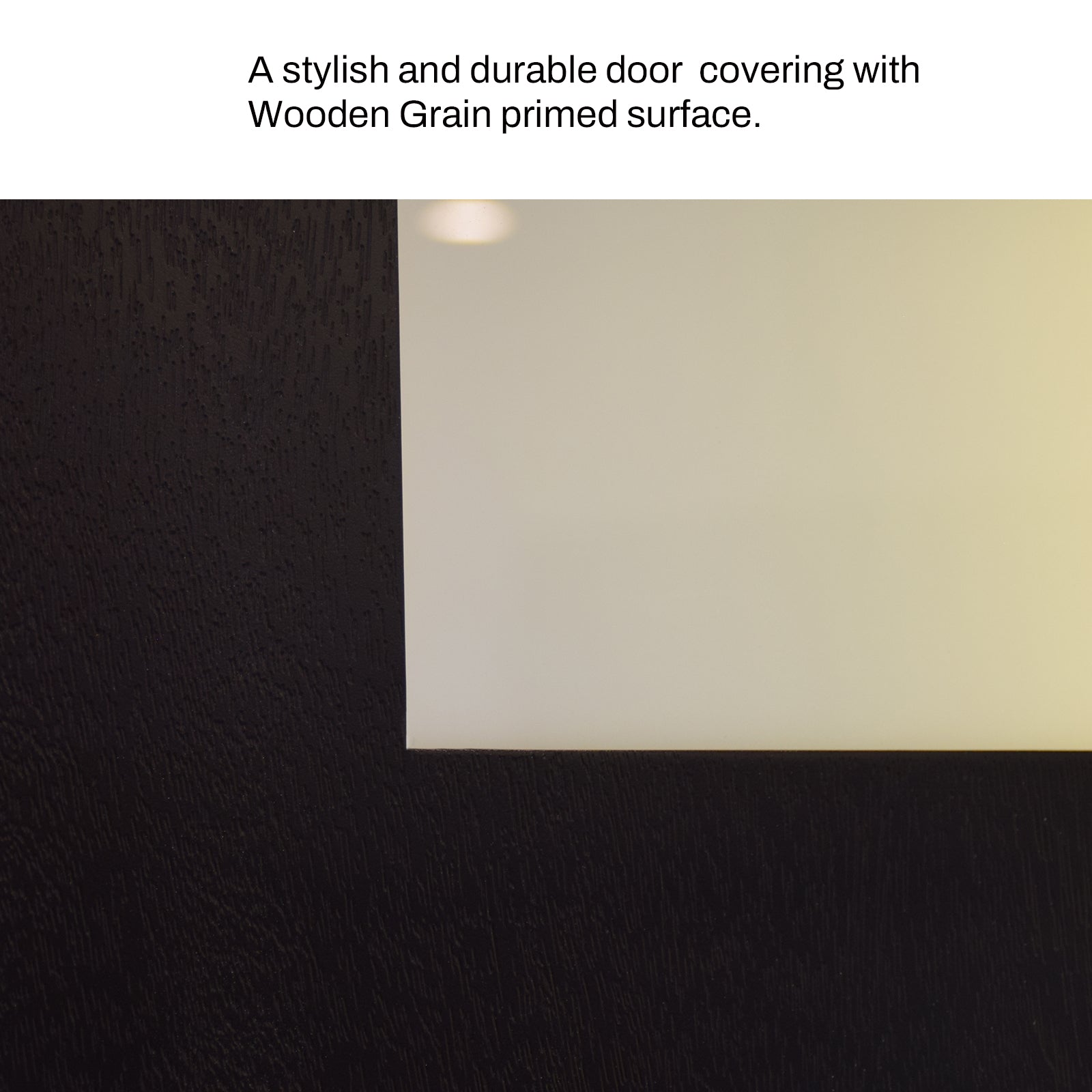 36 x 80 Fiberglass Entry Door with Brickmould, Frosted Glass, Black Finishe Knock-Down Fiberglass Door - Contemporary Style for Home's Front Entrance, Left Hand Inswing with 4-9/16 White Vinyl Frame