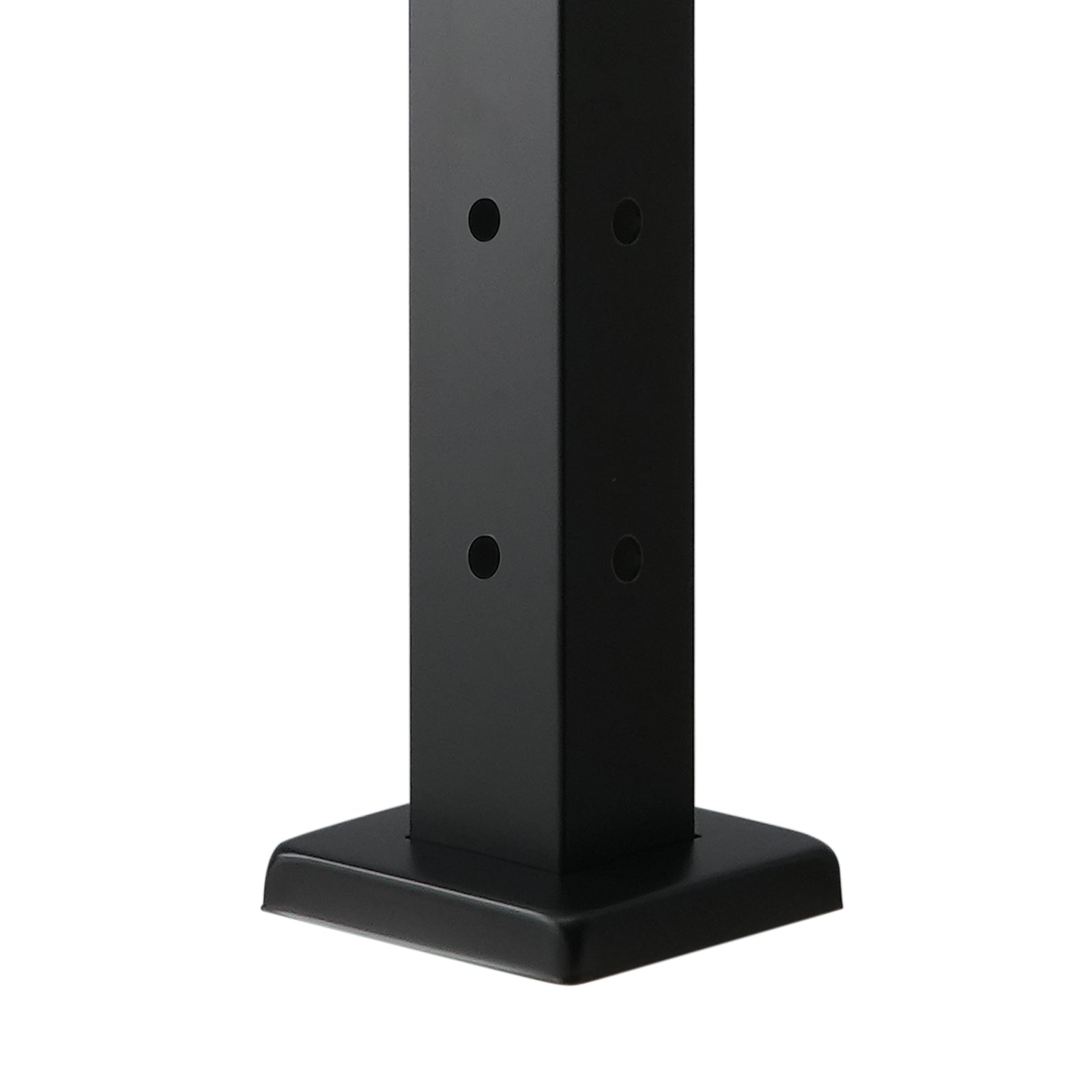 Cable Railing Post, 36x2x2 Inch Corner Railing Post, with L-Shaped Pre-Drilled Holes, Stainless Steel Cable Rail Post with Horizontal and Curved Bracket, 1-Pack, Black, 1JZLGZXHS914ZPBNY001V0
