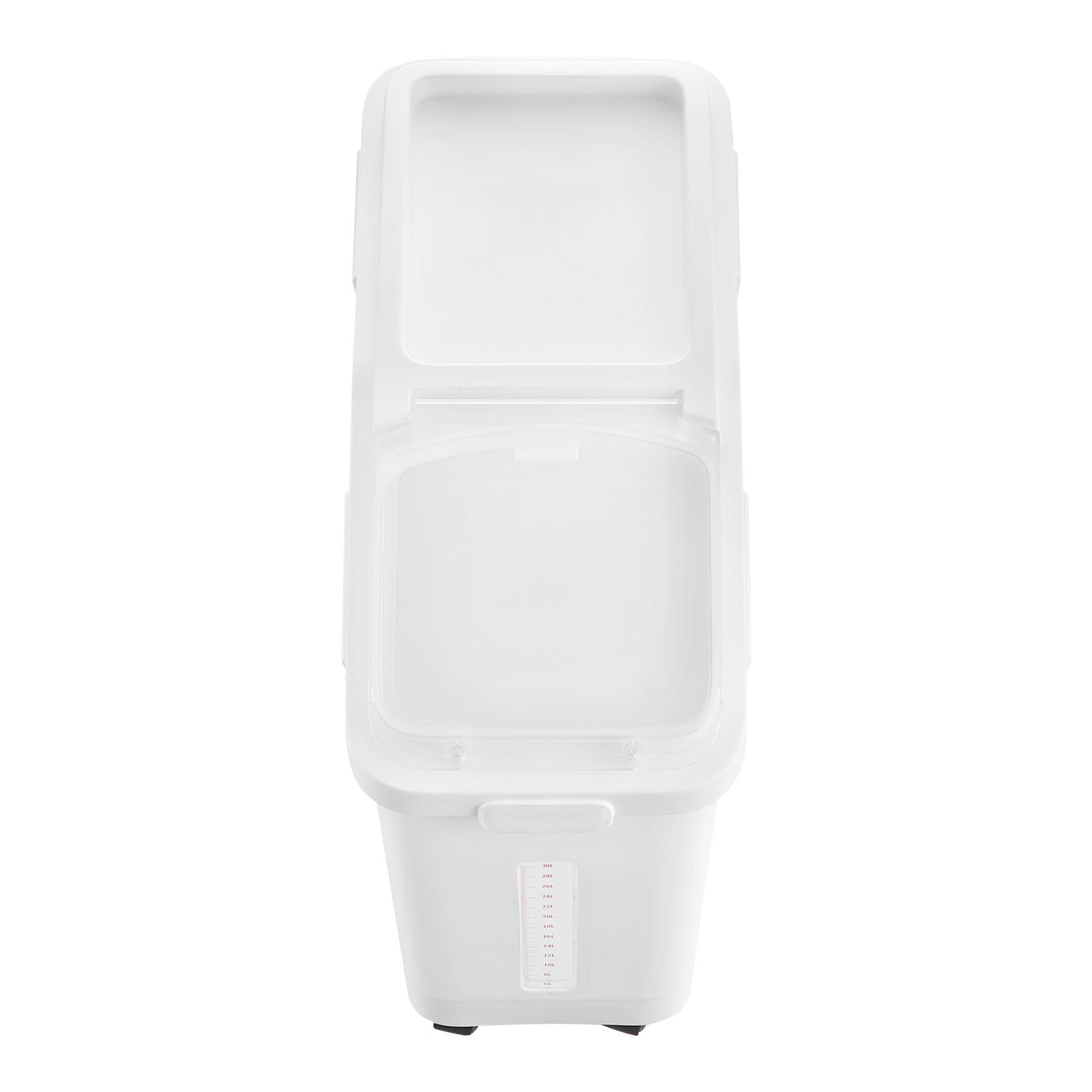 Ingredient Storage Bin, 11.4 Gallon Capacity Shelf Ingredient Bin, 280 Cup Flour Bins on Wheels Commercial Prosave Shelf-storage Ingredient Bin with Lid and Scoop Rice Bin for Kitchen White