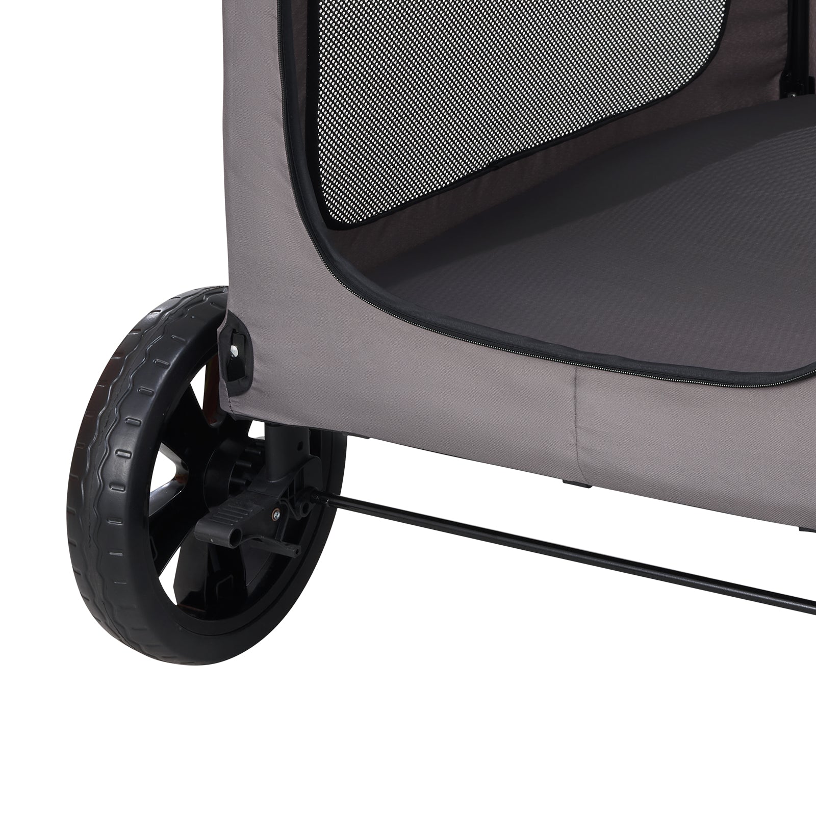 Pet Stroller 4-Wheels Dog Stroller Carrier 160lbs Weight Capacity Portable