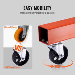 Hydraulic Engine Hoist with Lever, 2 Ton/4400 LBS Heavy-duty Cherry Picker Shop Crane, Foldable Engine Crane and Engine Hoist leveler for Auto Repair, Motors, Weights Lifting, Loading