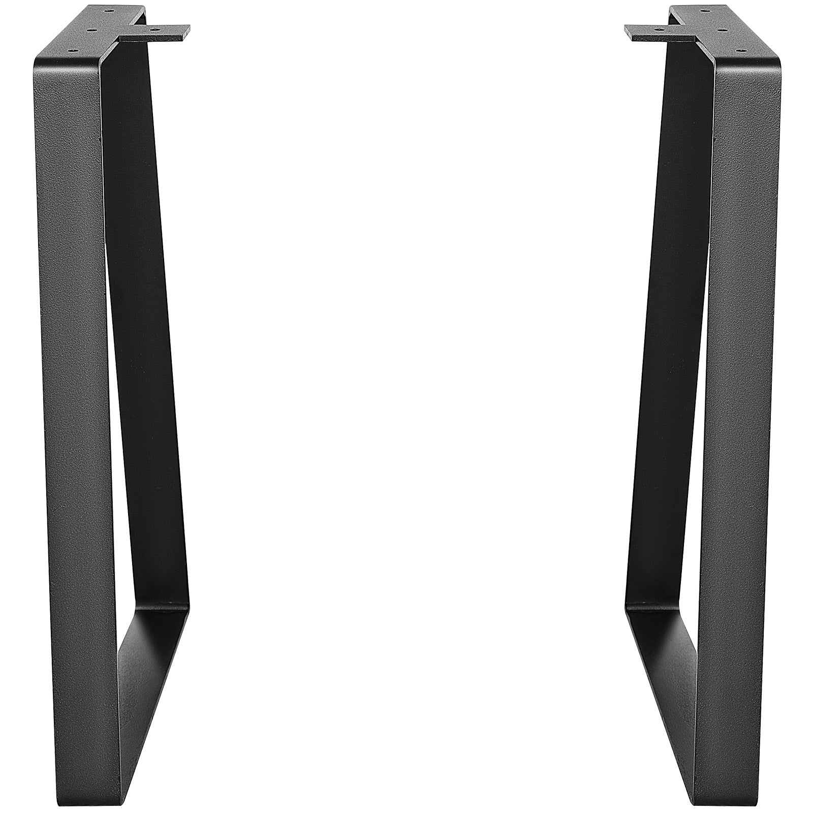 16 inch Trapezoid Steel Table Legs, Replacement Furniture Legs Set of 2 for DIY Coffee Tables, Modern Desks, Bench, Night Stands, Sofa, Max Load 400 lbs Heavy Duty, Quick Instalation Legs Black