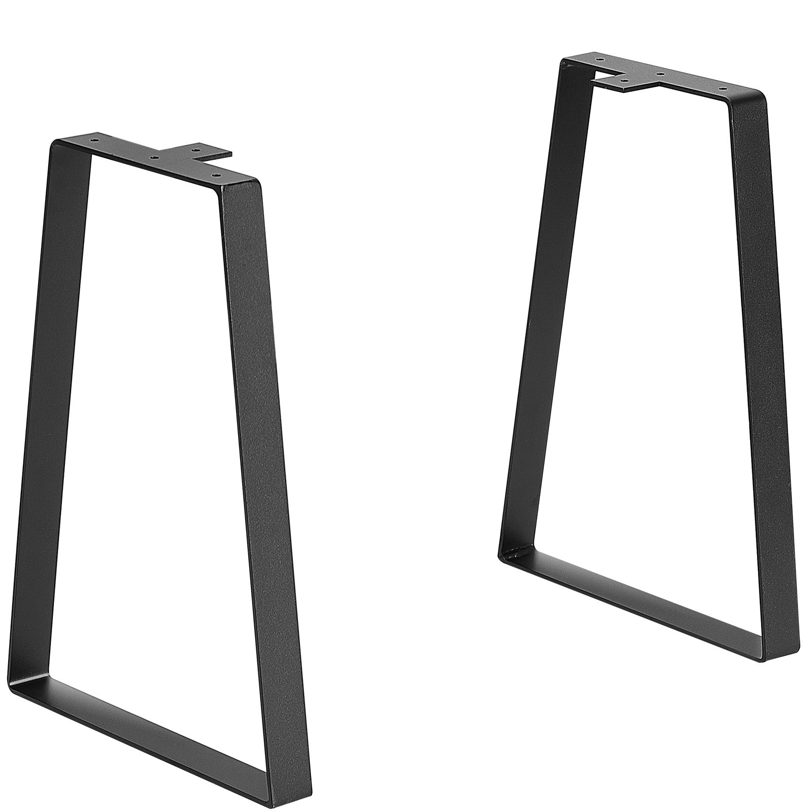 16 inch Trapezoid Steel Table Legs, Replacement Furniture Legs Set of 2 for DIY Coffee Tables, Modern Desks, Bench, Night Stands, Sofa, Max Load 400 lbs Heavy Duty, Quick Instalation Legs Black