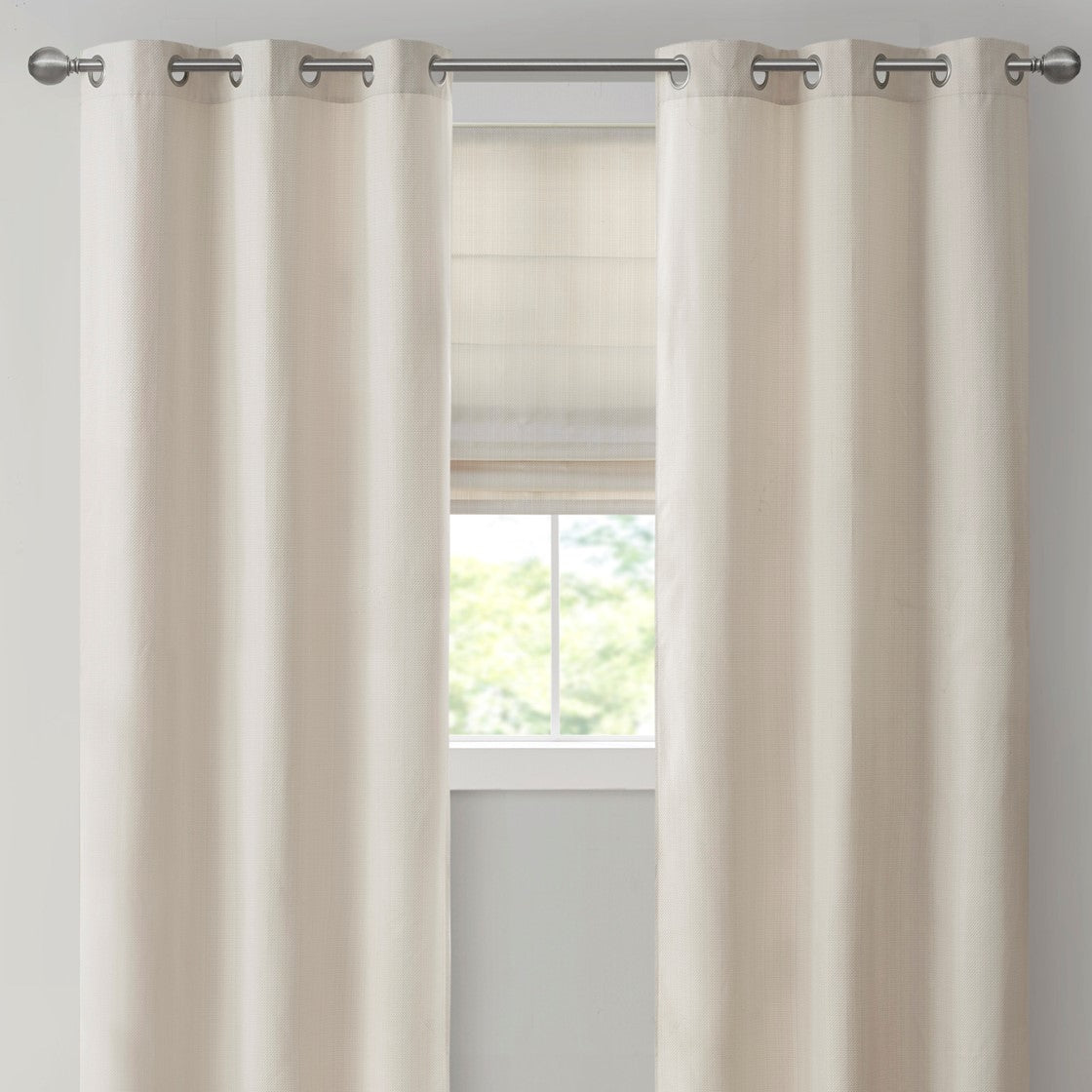 Basketweave Room Darkening Cordless Roman Shade