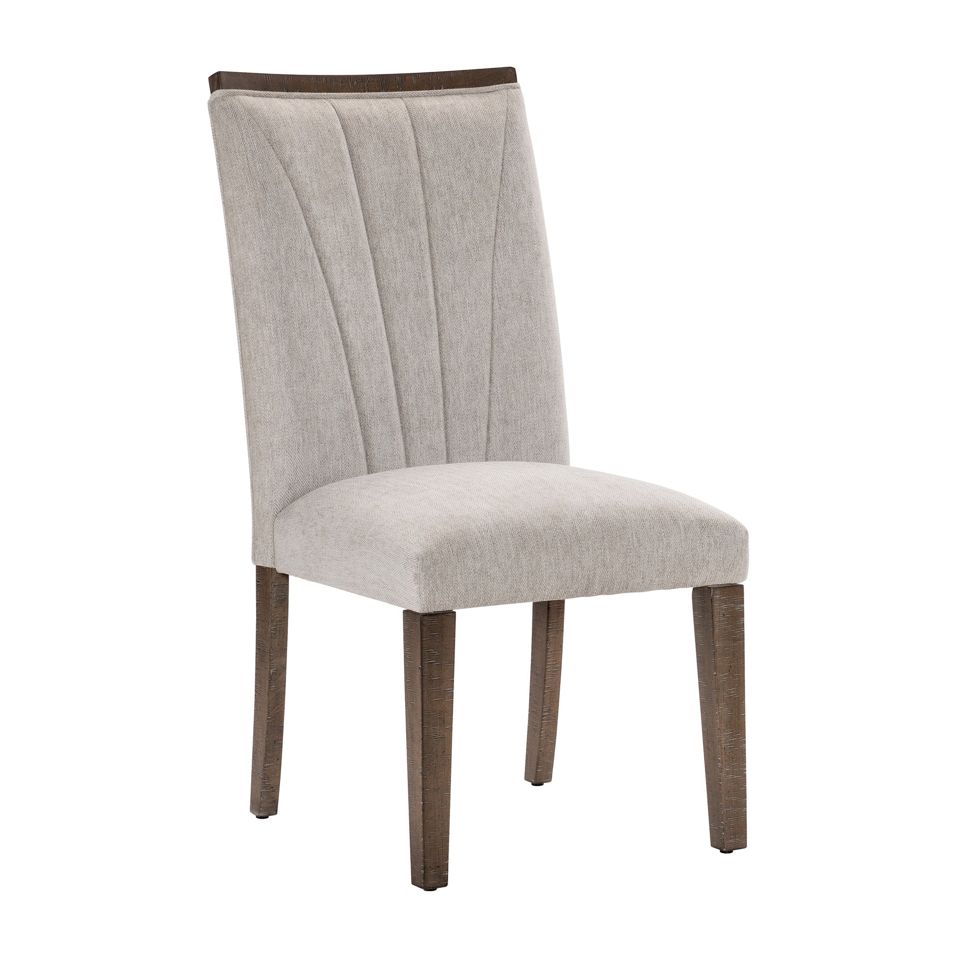 Contemporary Design Dining Side Chairs Set of 2, Brown Finish Wooden Furniture