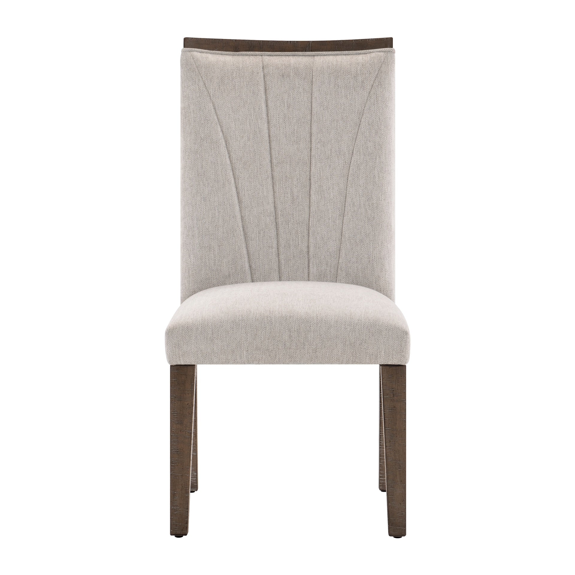 Contemporary Design Dining Side Chairs Set of 2, Brown Finish Wooden Furniture