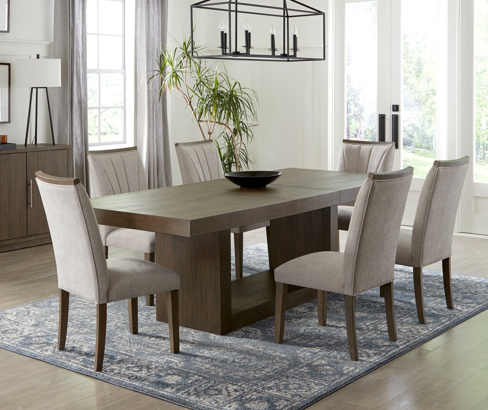 Contemporary Design Dining Side Chairs Set of 2, Brown Finish Wooden Furniture