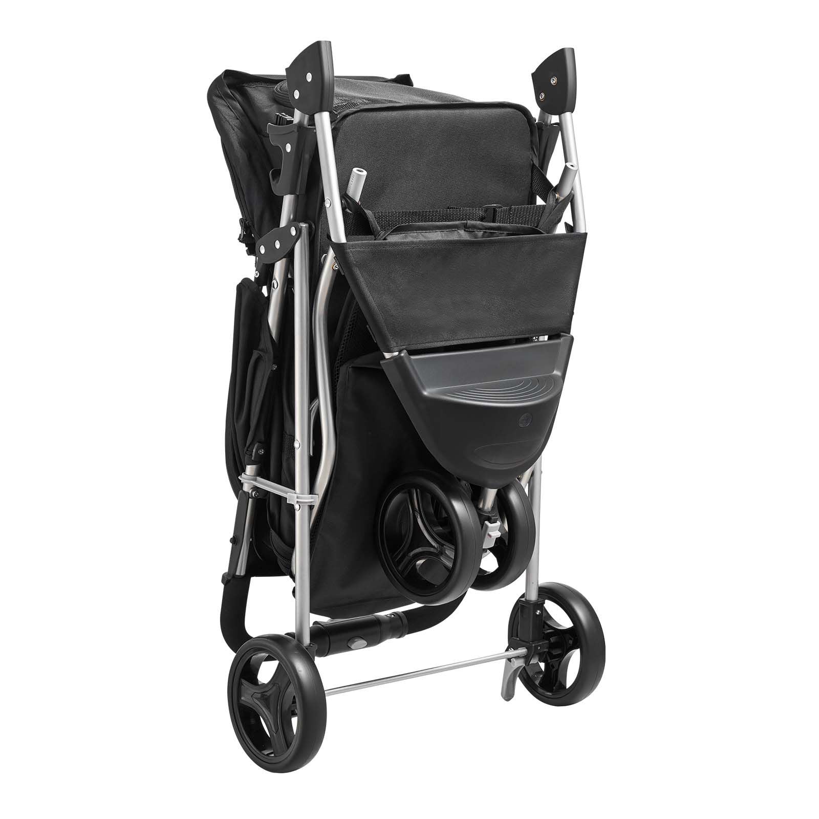 Pet Stroller Foldable 3 Wheels Dog Stroller with Brake up to 35lbs Travel Camp