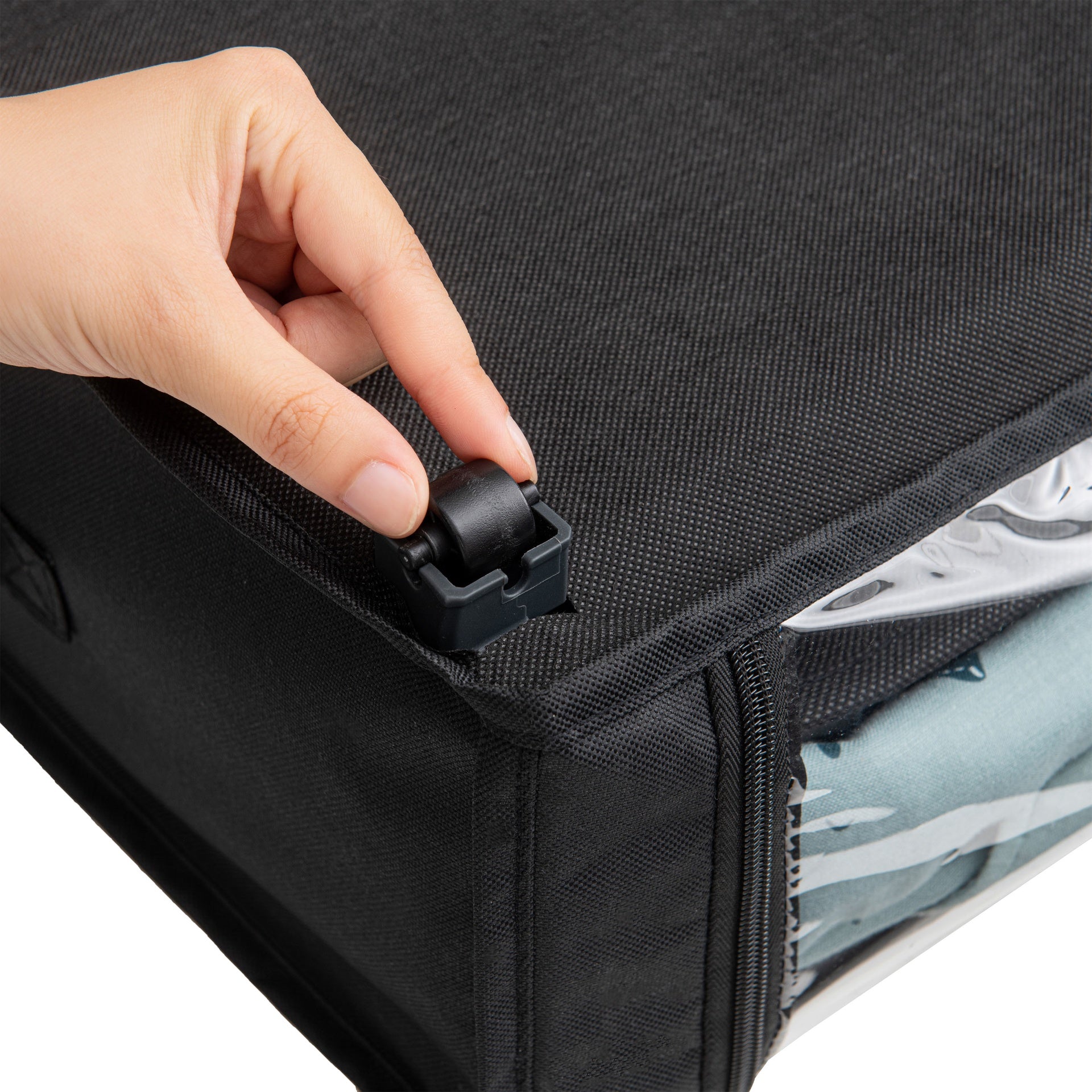 Set of 2 Under-Bed Rolling Storage Container with Transparent Cover, Versatile Space-Saving Design, and Smooth-Glide Multi-Directional Wheels – Ideal for Organizing Clothes, Shoes, and More