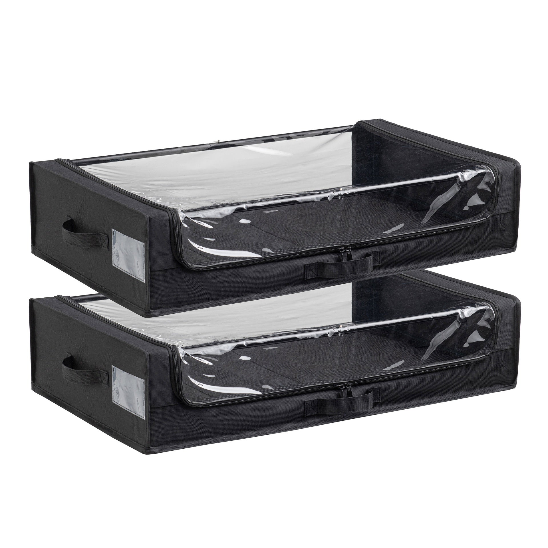 Set of 2 Under-Bed Rolling Storage Container with Transparent Cover, Versatile Space-Saving Design, and Smooth-Glide Multi-Directional Wheels – Ideal for Organizing Clothes, Shoes, and More