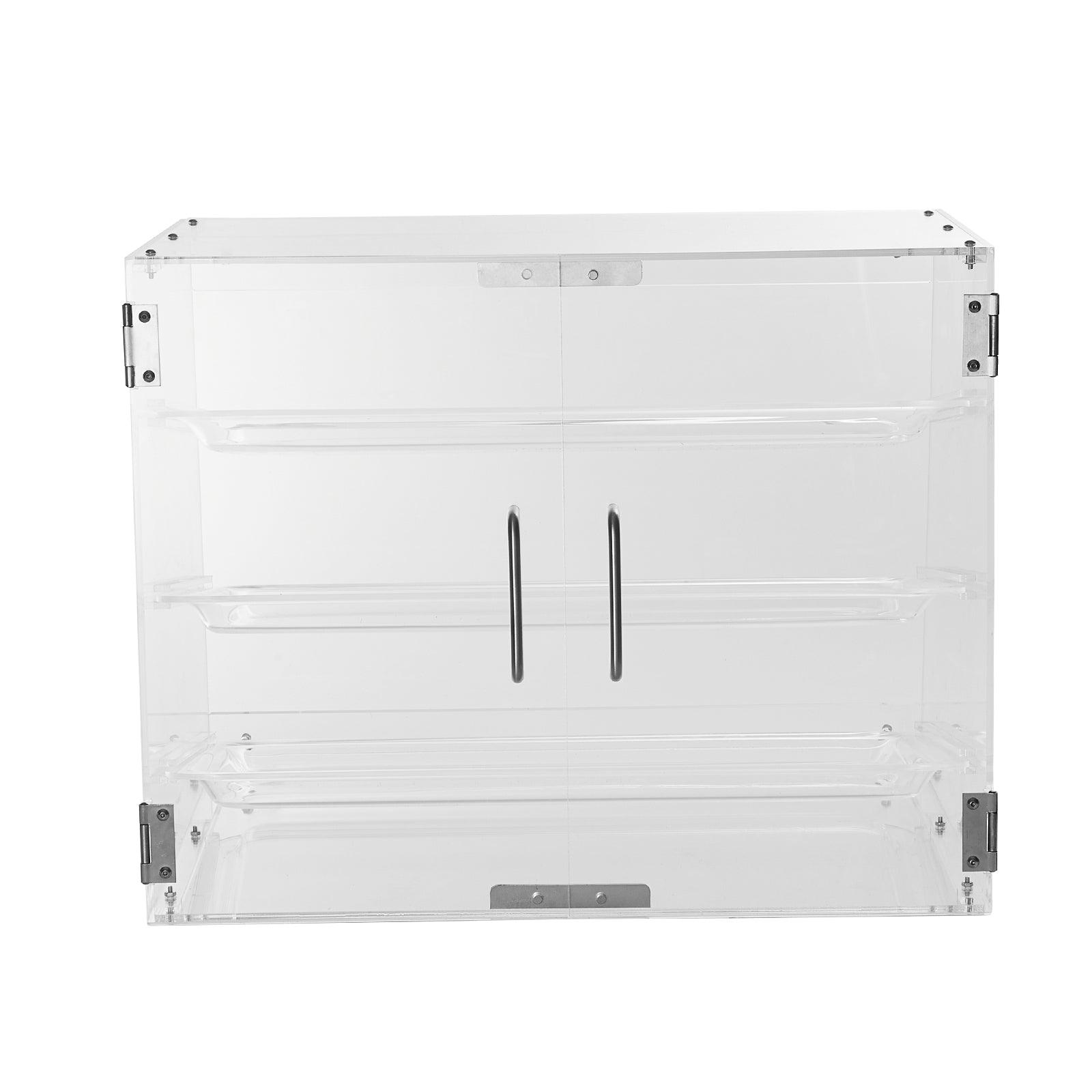 Pastry Display Case, 3-Tier Commercial Countertop Bakery Display Case, Acrylic Display Box with Rear Door Access & Removable Shelves, Keep Fresh for Donut Bagels Cake Cookie, 20.7"x14.2"x16.3"