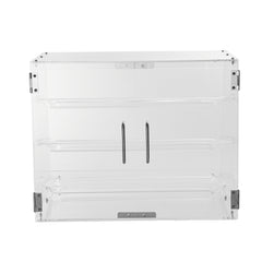 Pastry Display Case, 3-Tier Commercial Countertop Bakery Display Case, Acrylic Display Box with Rear Door Access & Removable Shelves, Keep Fresh for Donut Bagels Cake Cookie, 20.7"x14.2"x16.3"