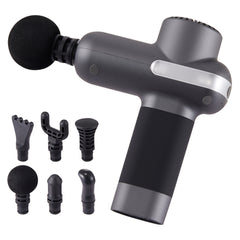 Massage Gun Deep Tissue, Percussion Muscle Massager for Athletes - with 5 Speed Levels & 6 Massage Heads, 7.4V 2500mAh Batteries, Handheld Electric Massage Gun for Pain Relief, Muscle Relaxation