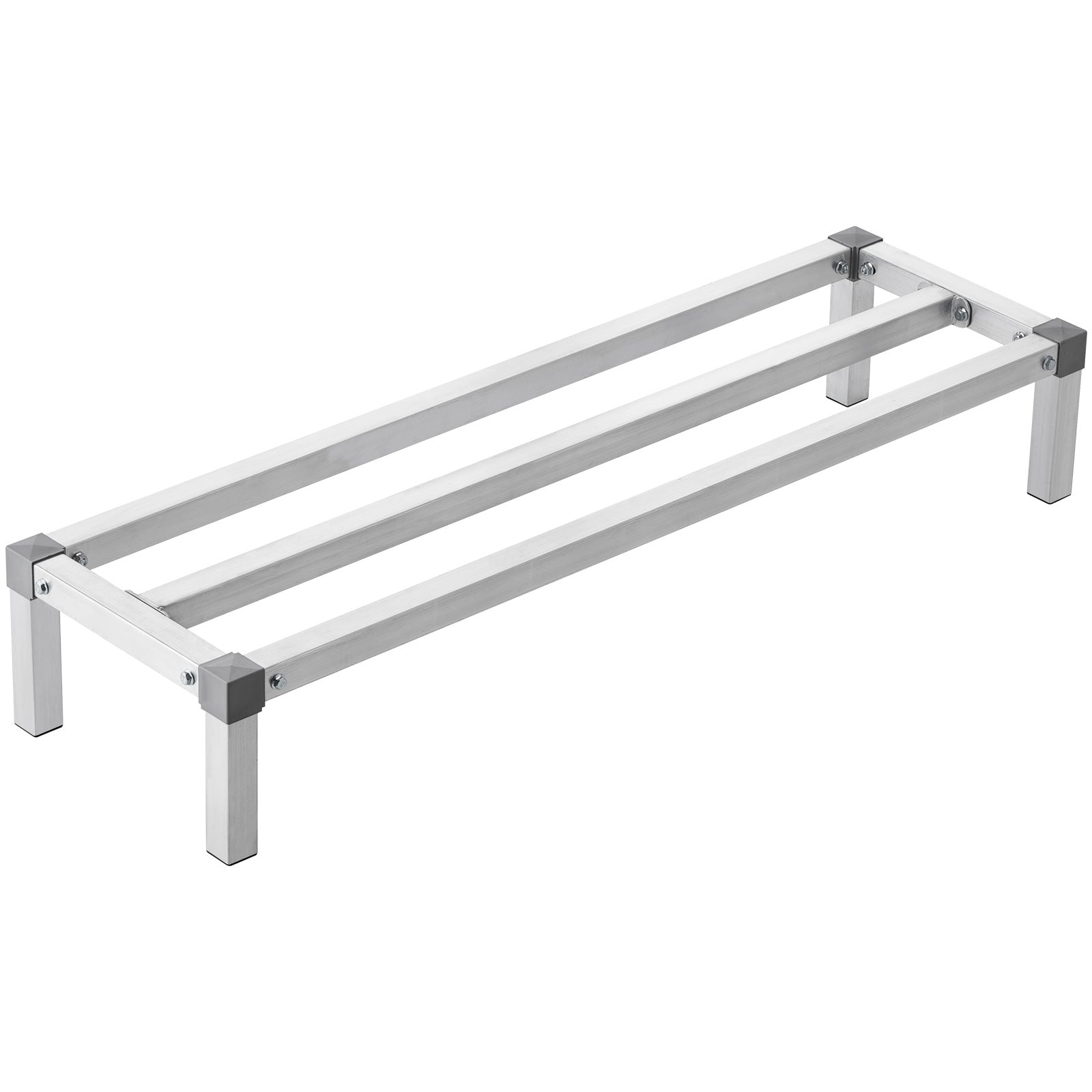Newly Upgraded！Aluminum Dunnage Rack Stationary Dunnage Rack 48” x 14” x 8” Storage Rack