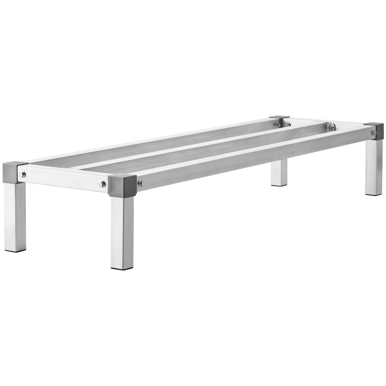 Newly Upgraded！Aluminum Dunnage Rack Stationary Dunnage Rack 48” x 14” x 8” Storage Rack