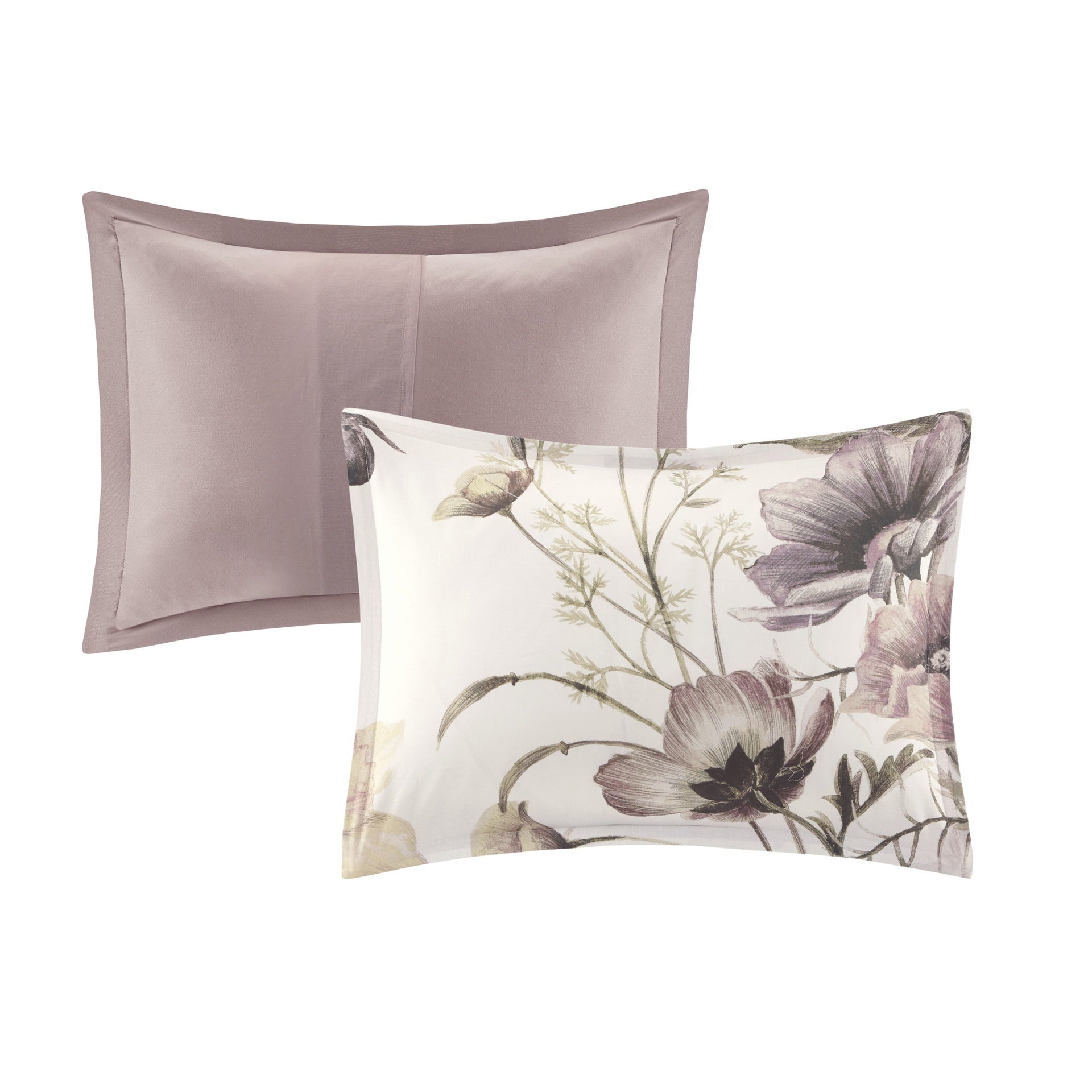8 Piece Cotton Printed Comforter Set Blush Cal King