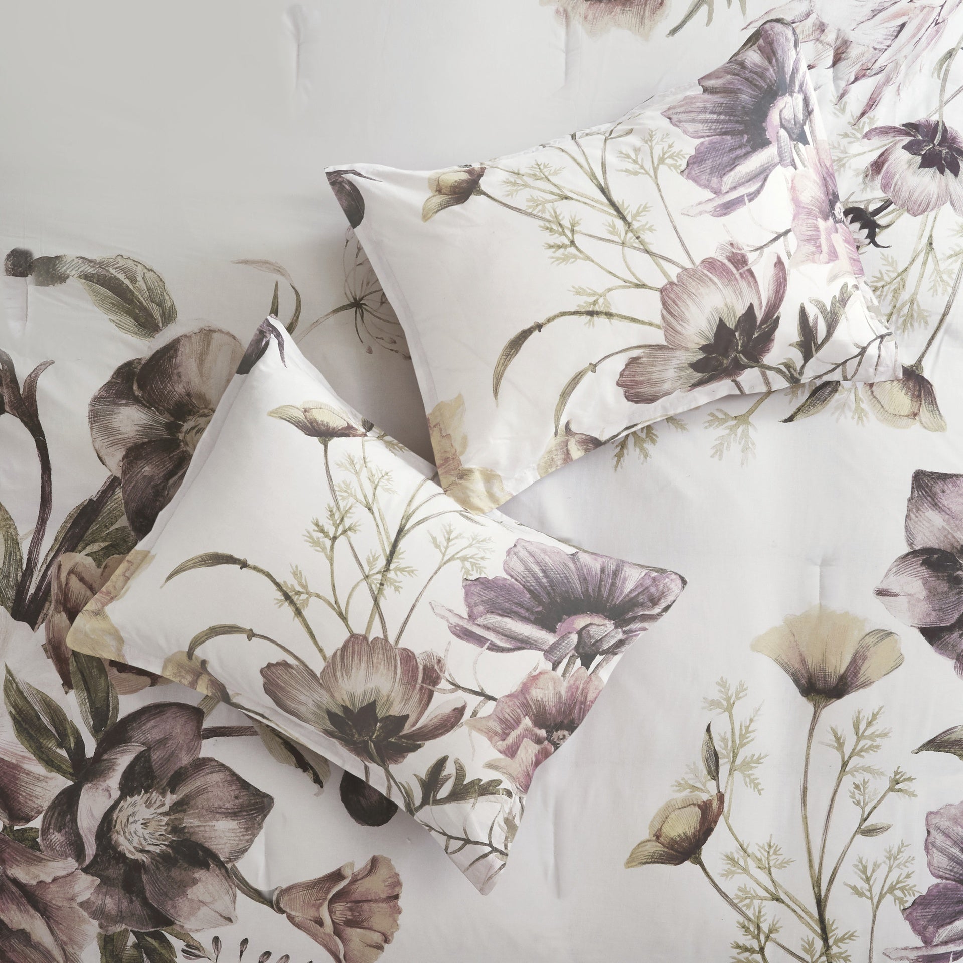 8 Piece Cotton Printed Comforter Set Blush Cal King