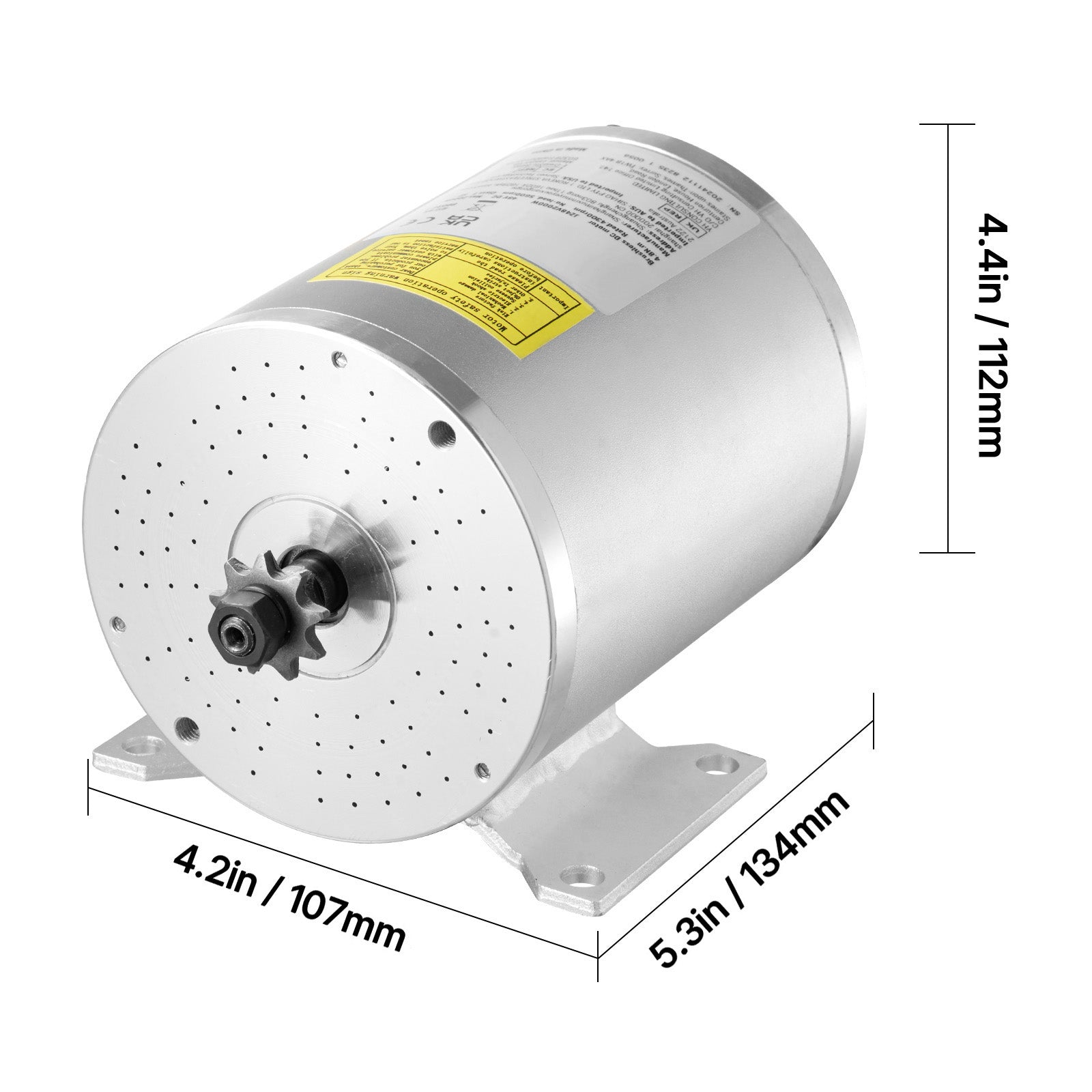 2000W Electric Brushless DC Motor Kit 48V 4300rpm Motor with Speed Controller