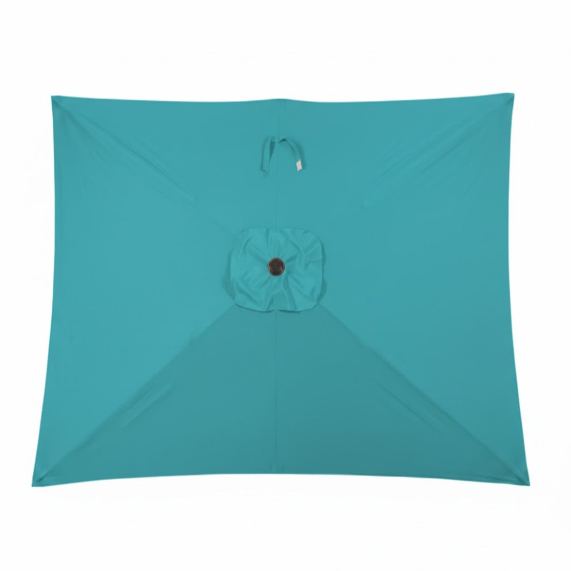 6.5 x 10 ft Turquoise Rectangular Patio Umbrella with Crank, Tilt, Polyester UV-Resistant Canopy for Pool, Backyard & Patio (Without base)
