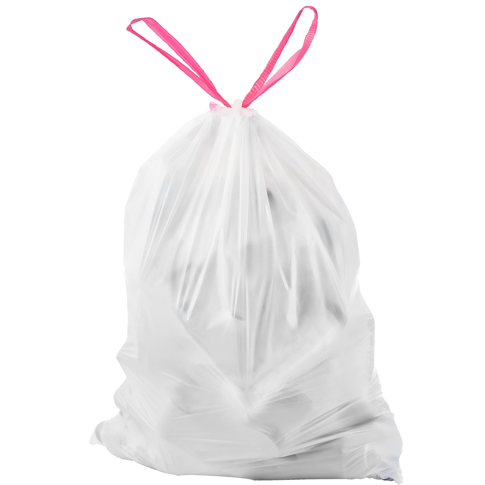 Drawstring Trash Bags, 13 Gallon 110 Count Tall Kitchen Trash Bags, Extra Thick Fresh Scent Garbage Bag, Recyclable Bin Bag with Drawstrings, for Home Kitchen, Office, RV and Camping (White)