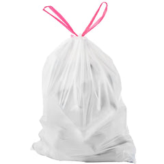 Drawstring Trash Bags, 13 Gallon 110 Count Tall Kitchen Trash Bags, Extra Thick Fresh Scent Garbage Bag, Recyclable Bin Bag with Drawstrings, for Home Kitchen, Office, RV and Camping (White)