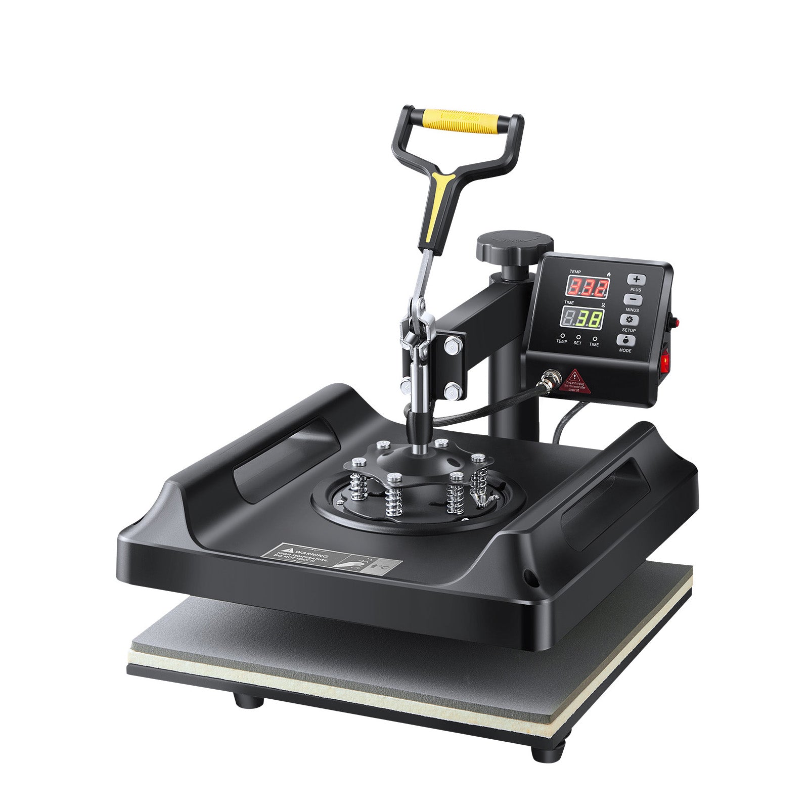 Heat Press Machine Sublimation Machine 15 x 15 Inch 8 In 1 Heat Press Set Black
