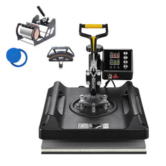 Heat Press Machine Sublimation Machine 15 x 15 Inch 8 In 1 Heat Press Set Black