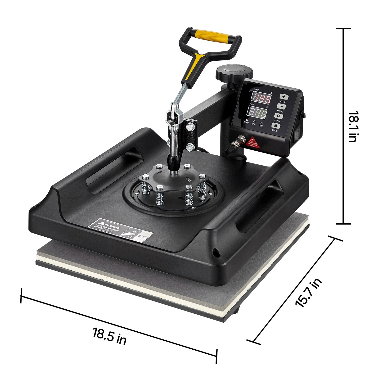 Heat Press Machine Sublimation Machine 15 x 15 Inch 8 In 1 Heat Press Set Black