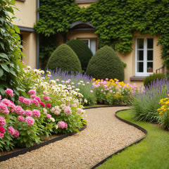Landscape Edging 100 ft x 1.5 in L-Shaped Plastic Garden Border No Dig