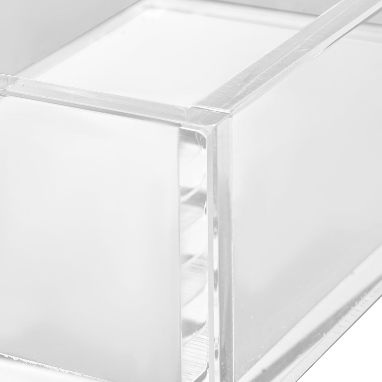 Acrylic Napkin Holder, 9.1 x 5.5 x 2.6 inch, Clear Bathroom Guest Towel Storage Tray with U-Shaped Opening, Disposable Paper Towel Holder for Bathroom Kitchen Parties Weddings & Various Events