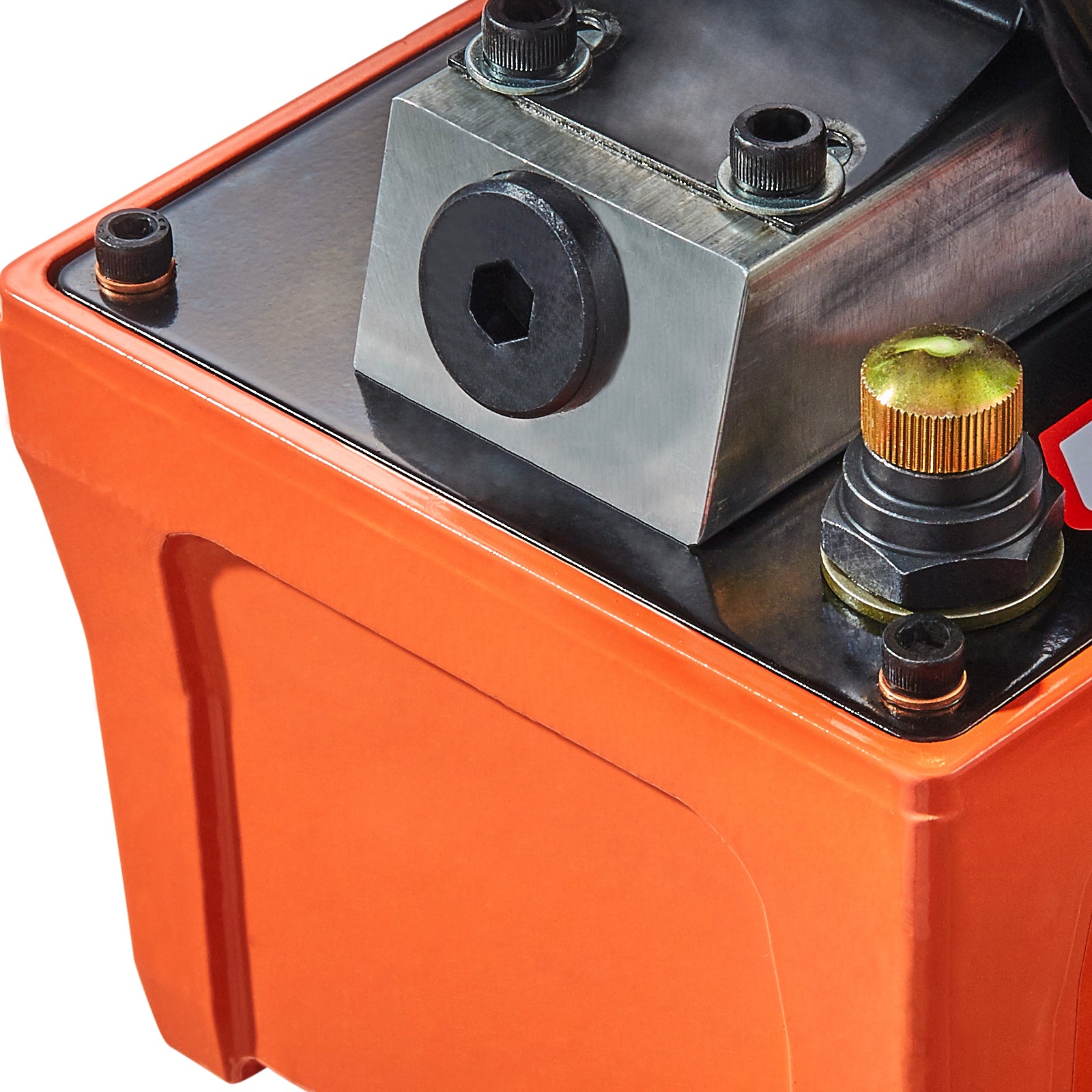 Air Hydraulic Pump, 10,000 PSI 1/2 Gal Reservoir, NPT 3/8" Oil Outlet, NPT 1/4" Inlet, 6.6 ft Pipe, Foot Actuated Hydraulic Pump Air Treadle for Auto Body Frame Machines and Pulling Post, Orange