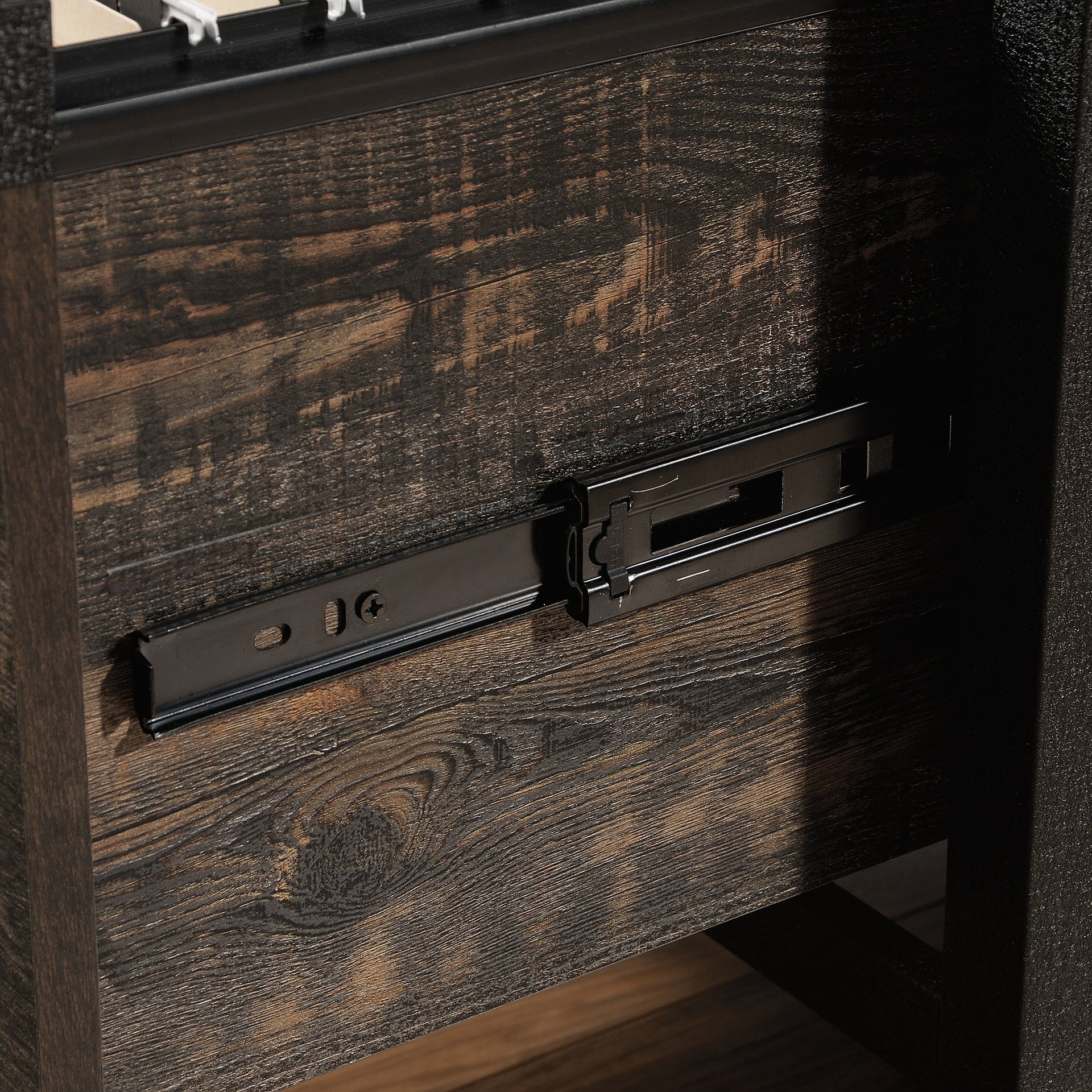 File Pedestal with Smooth-Glide Drawer, Dark Oak finish